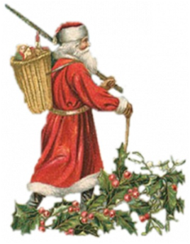 pere noel avec hotte pour enfants vilains